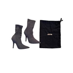 Yeezy Season 6 - Stretch Canvas Ankle Boots in Graphite Gray